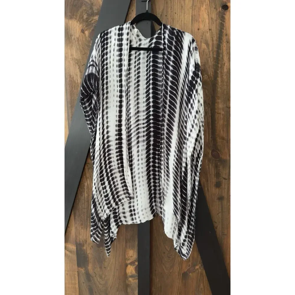 Michael Stars Anthropologie Wrap Scarf Cover-Up Ruana Sarong Tie Dye